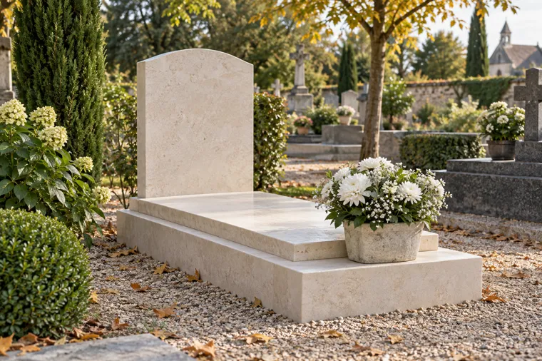 Une sépulture entretenue et fleurie au fil des saisons