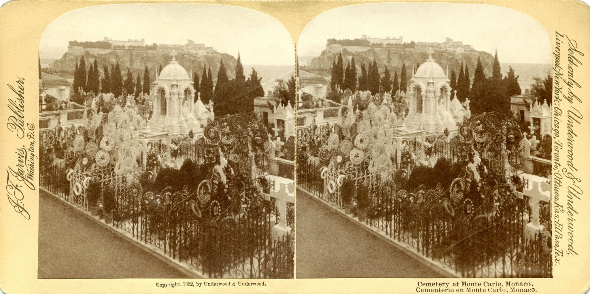 Cimetière de Monaco en 1892 - Photo historique